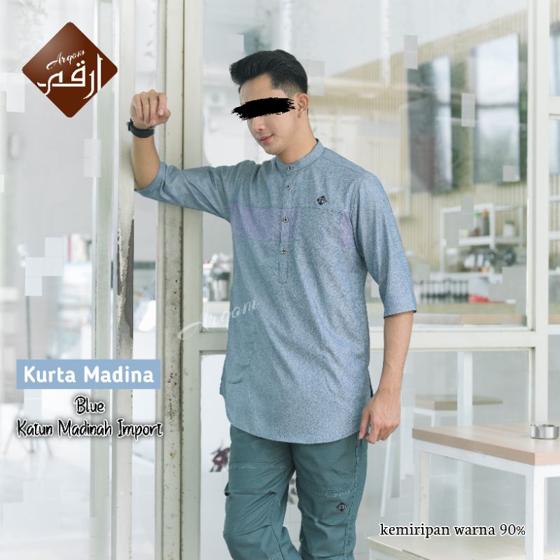 Arqom - Kurta Pakistan Pria Dewasa Baju Koko Muslim