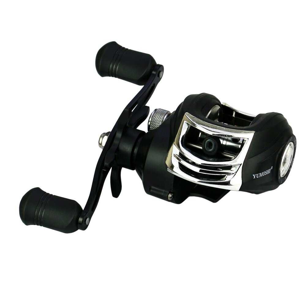 YUMOSHI Reel Baitcasting Pancing BC Reel rel ril rol gulungan alat Pancing 18+1 handle kiri