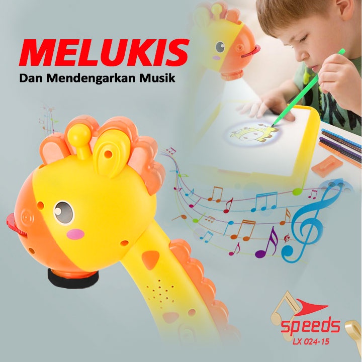 SPEEDS Projection Painting Meja Menggambar Proyeksi Gambar Berwarna Anak Proyektor Mainan Edukasi 025-3