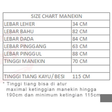 Manekin Pola Hitam Kaki Besi | Manekin Cewek | Patung Display