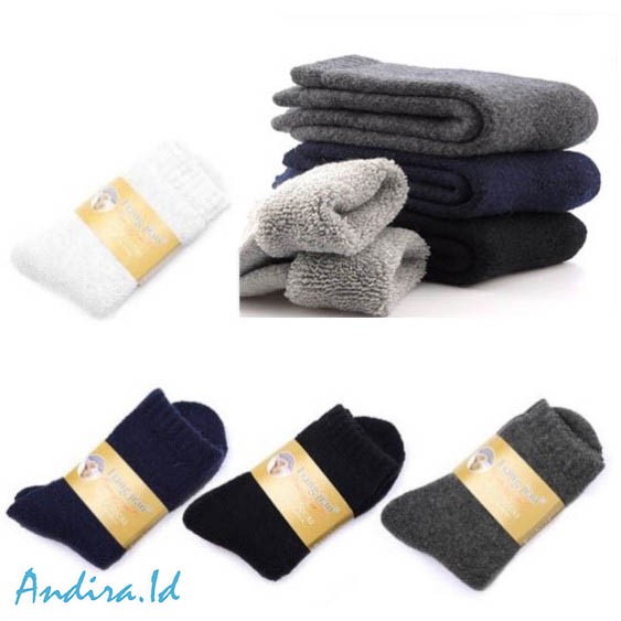 Kaos Kaki Musim Dingin Pria / Wanita Wool Bulu Domba Import Tebal Hangat / Winter Thermal Socks