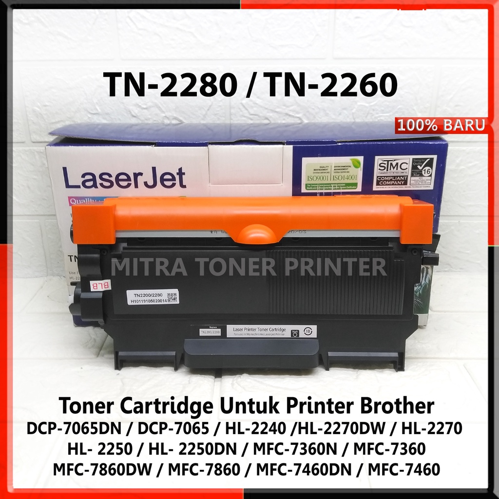 Satu SET Toner dan Unit drum printer Brother MFC-7860DN, DCP-7055, MFC-7360, MFC-7470D,  DCP-7065DN, HL-2240D, HL-2250DN HL-2270DW, DCP-7060D,