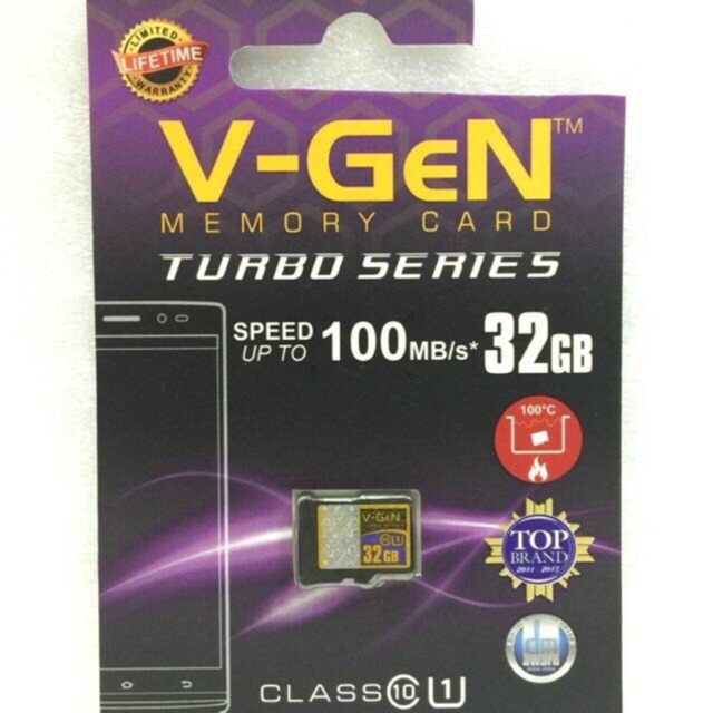 MEMORI CARD ORIGINAL V-GEN  SPEED 100MB/s CLASS10 32GB C10