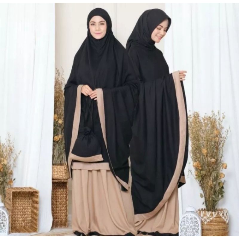 mukena tazbiya polos 2 in 1