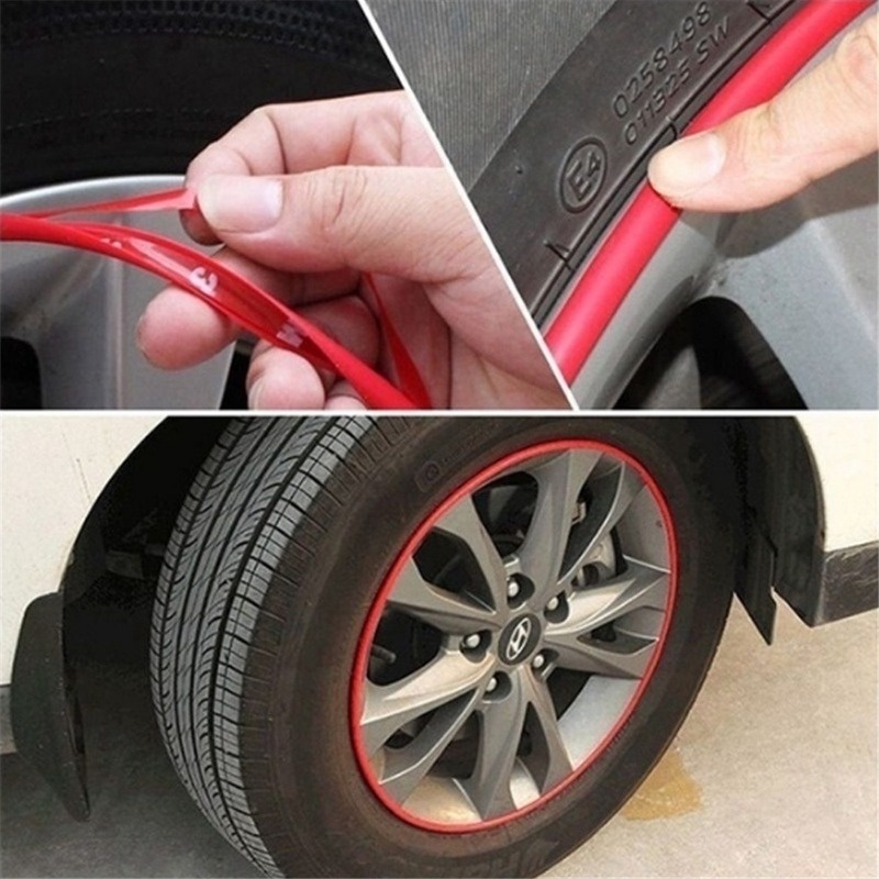 Strip Trim Karet Pelindung Velg Motor / Mobil Panjang 8m