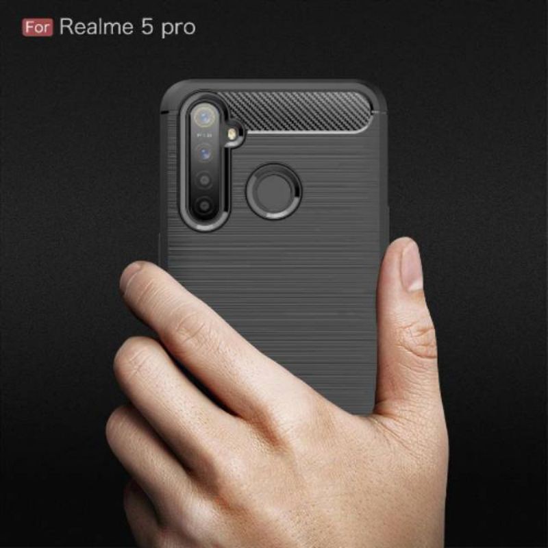 Case Realme 5 Pro Premium Case Fiber Carbon