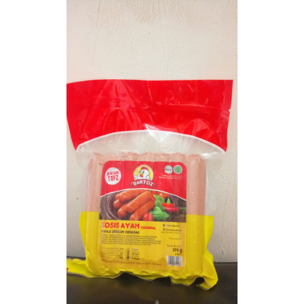 

sosis ayam bartoz isi 15 pcs 375 gram