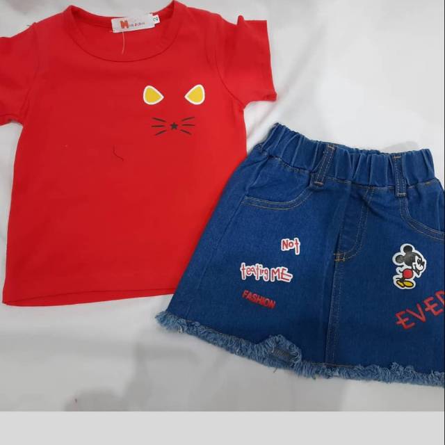 ♥BabyYank♥ STELAN ROK MINI + TOP RED