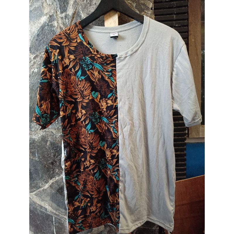 kaos belah motif 1 big size S-5XL