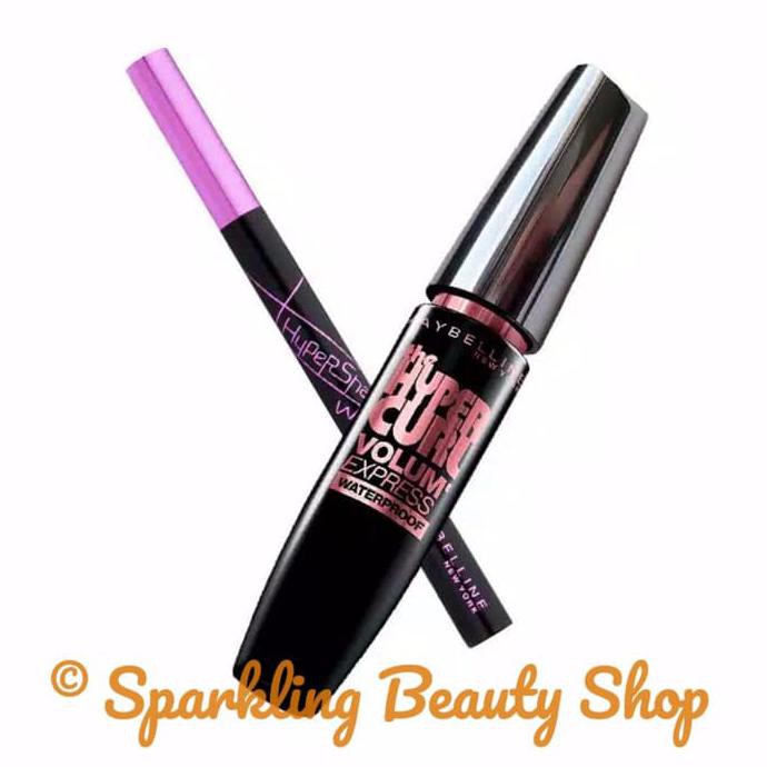 HOT PROMO SET Maybelline Hyper Curl Mascara + Hyper Sharp Wing Eyeliner ORI TERMURAH
