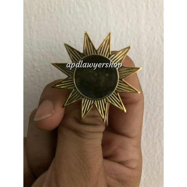 Pin Bross Pin Bintang 12 Polos Polosan Kosong Kosongan Kuningan Peniti Diameter Logo 1.8cm