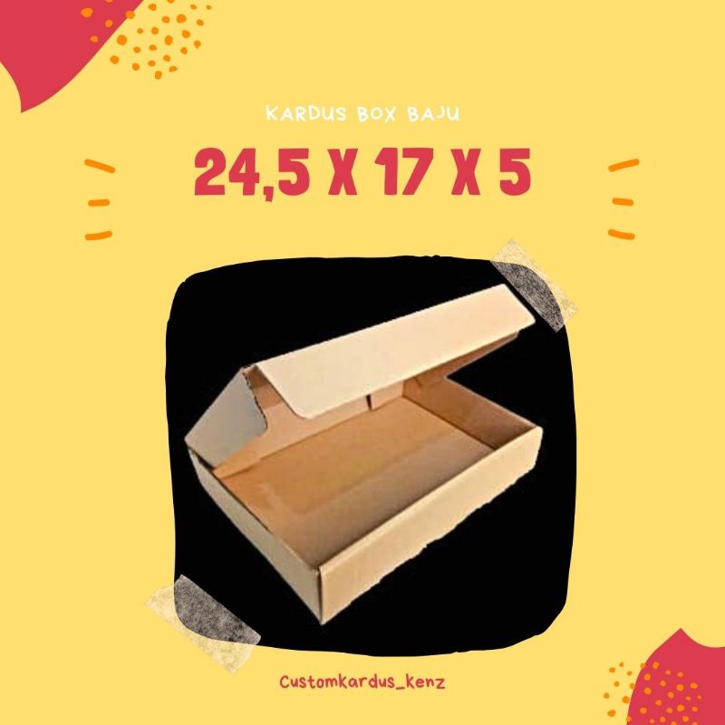 

❤️KENZ❤️ BOX KARDUS 24,5X17X5 die cut || kardus box baju