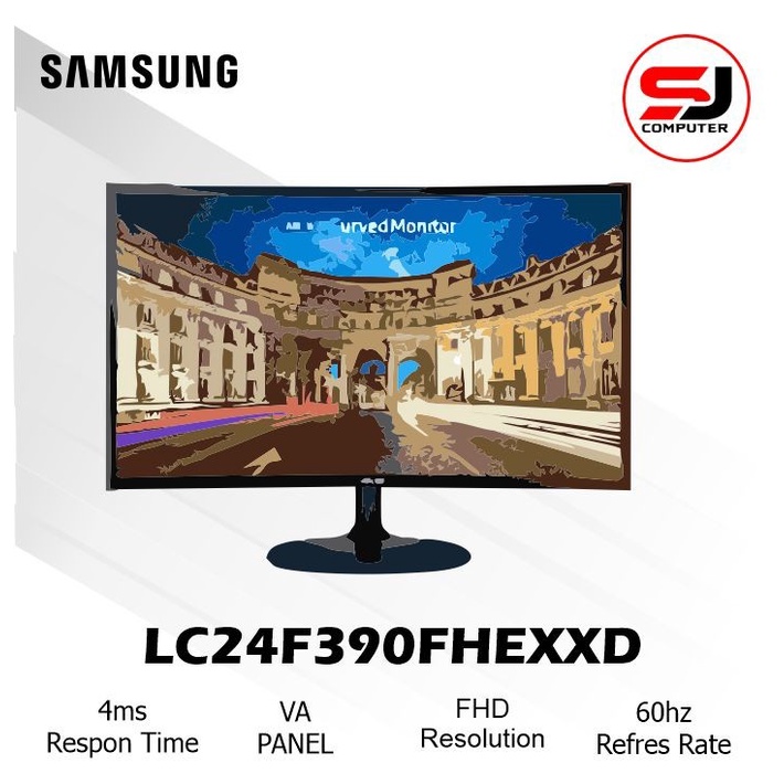 Monitor LED Samsung 24 inch Curve LC24F390FHEX/XD