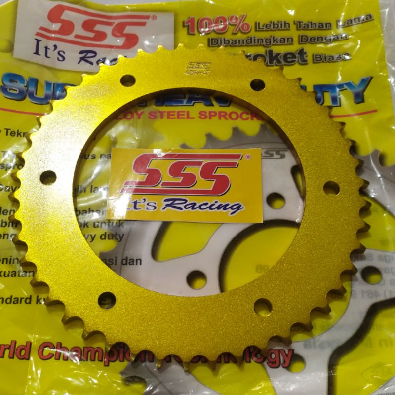 SSS Gear Belakang Gold 428 CRF 150 CRF150 40T 41T 42T 43T 44T 45T 46T 47T 48T 49T 50T 51T 52T 53T 54