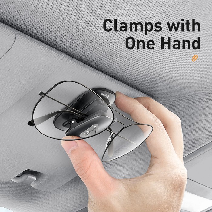 BASEUS Holder Klip Kacamata Platinum Vehicle Eyewear Clip (Paste type) - ACYJN-A