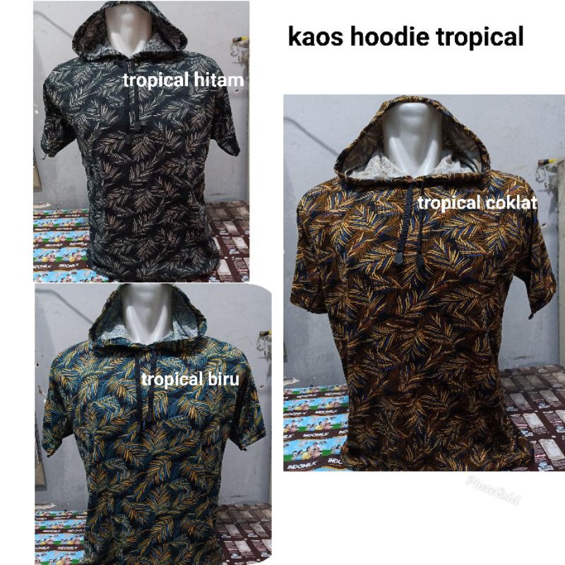 kaos hoodie tropical size S-5XL