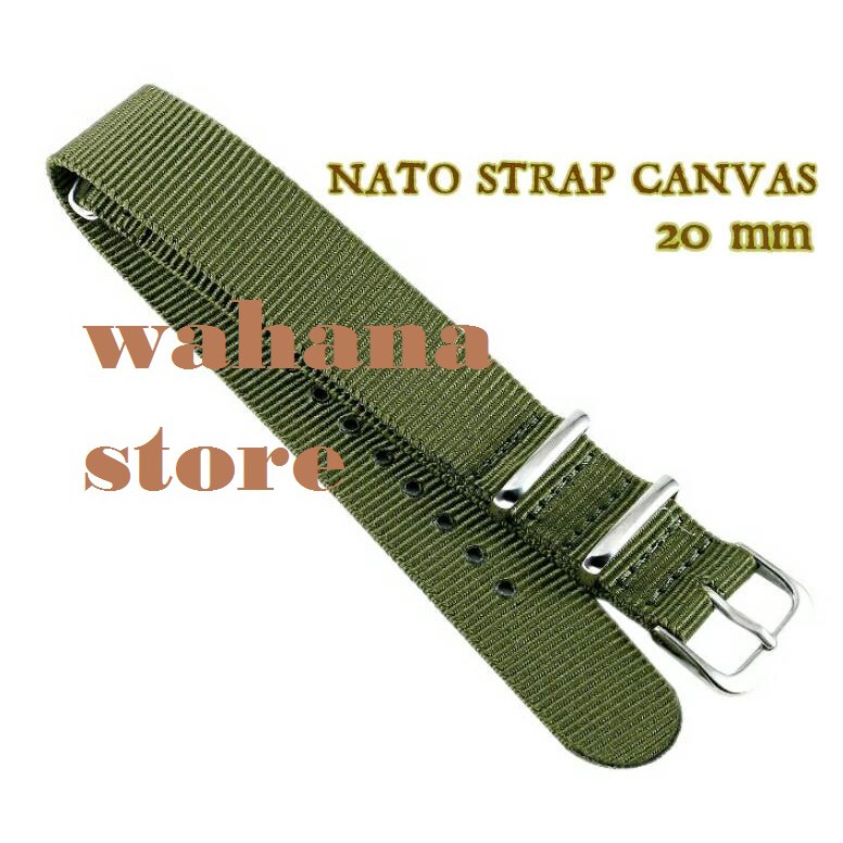 NATO STRAP CANVAS 20MM  TALI JAM TANGAN DW