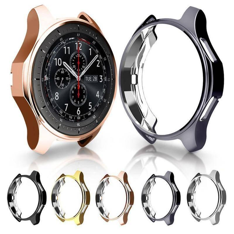 Electroplated Case for Samsung Galaxy Watch 4 3 40mm 44mm 41mm 45mm Soft TPU All-Around Protective Bumper Frame Edges Around for Samsung Galaxy Watch Active 2 40MM 44MM