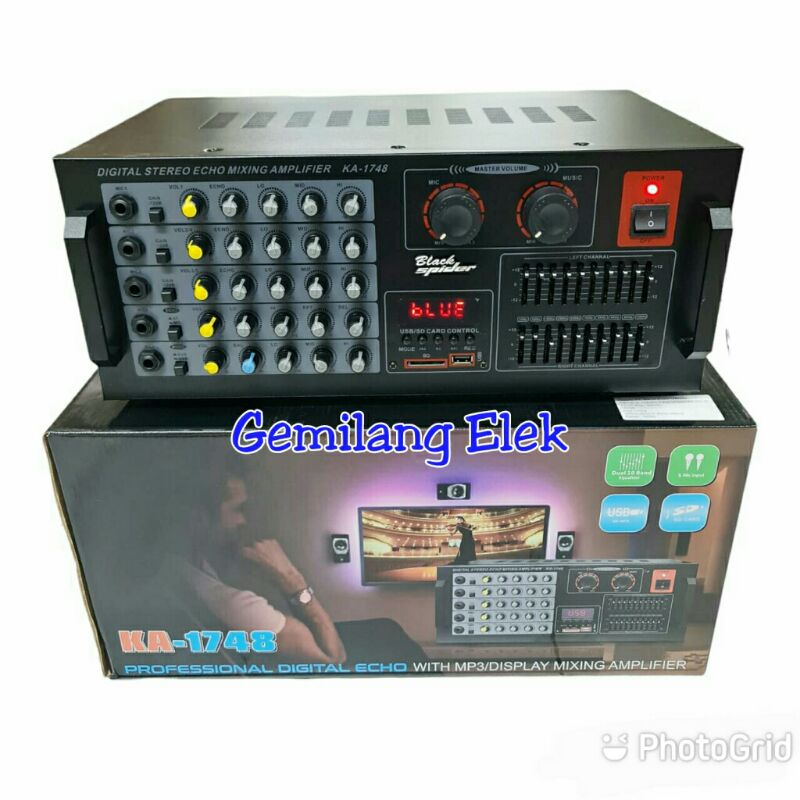 Amplifier Karaoke BLACK SPIDER KA 1748 Original