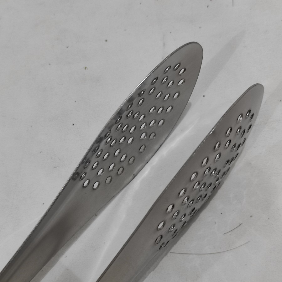 Tong tongs jepit Capit Capitan Gorengan Kue tebal lubang panjang stainless steel