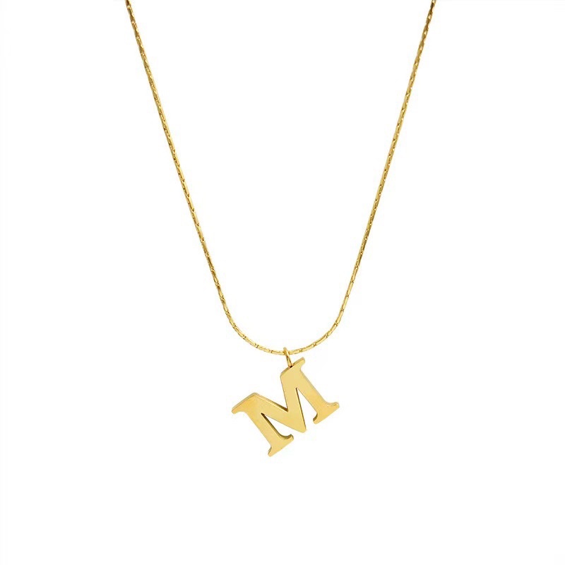 Kalung M titanium korea style anti karat - ercassia