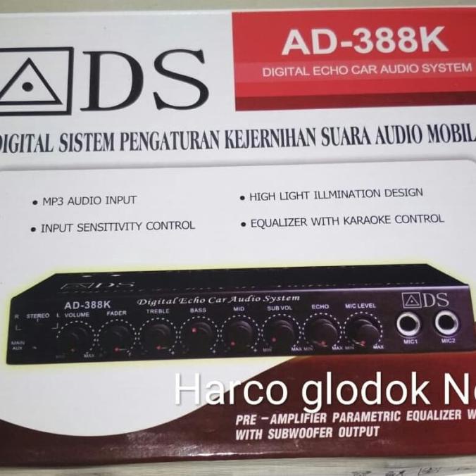 Parametrik Ads Ad-388K Suara Audio Mobil Jernih