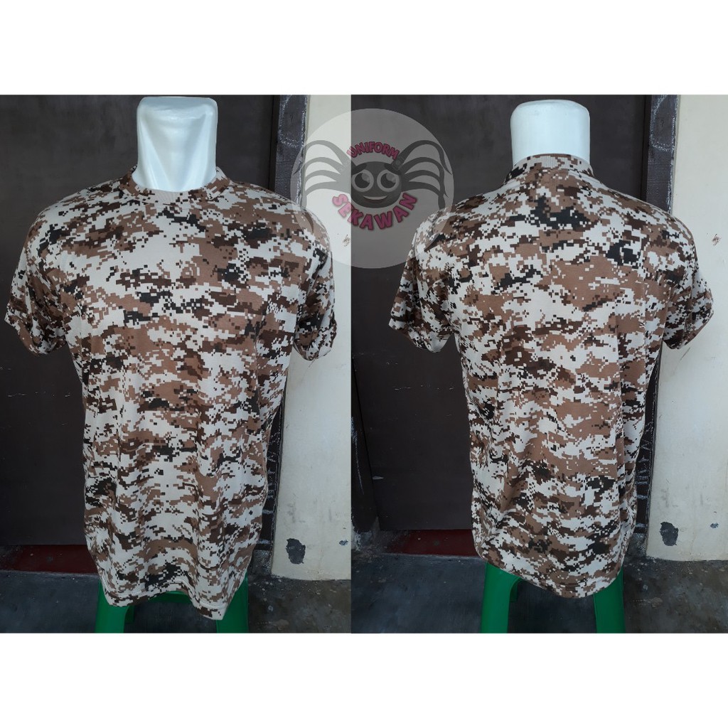 Kaos Loreng ARMY Kaos Oblong Loreng Digital Cream Tactical