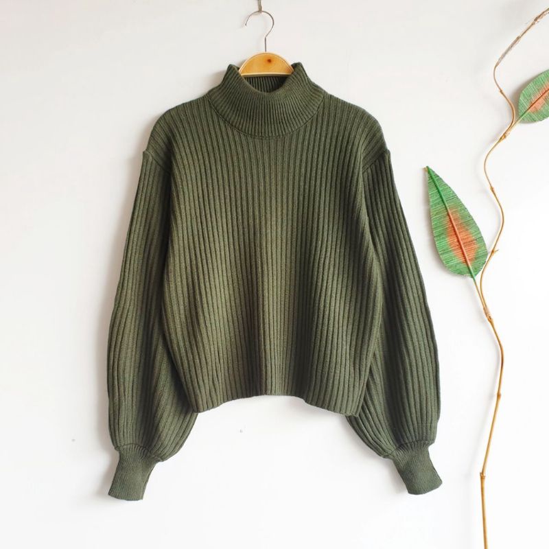 Sweater Turtleneck Crop Top Original