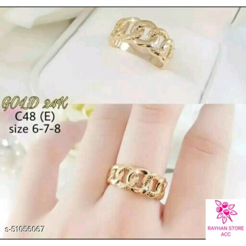 Cincin xuping rantai kecil yang menarik