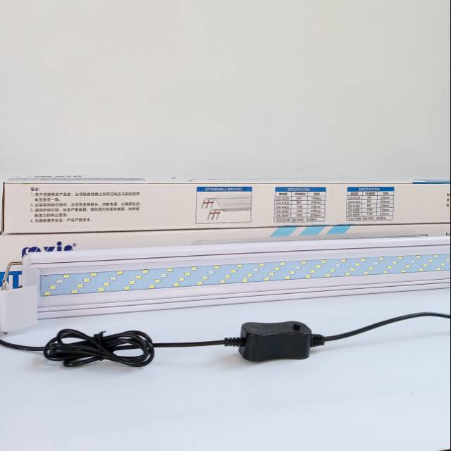 Lampu Led Aquarium Roxin 600 GX-A600 Putih Biru16wt 4 baris Lampu atas Aquarium Aquascape