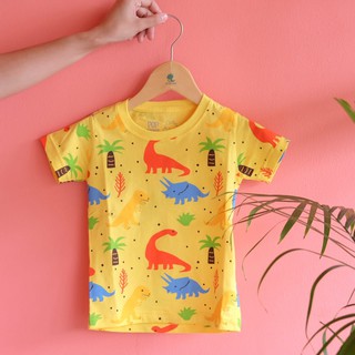 Pop Kidswear Dino  Tree tee Couple  tee Kaos  kembar 