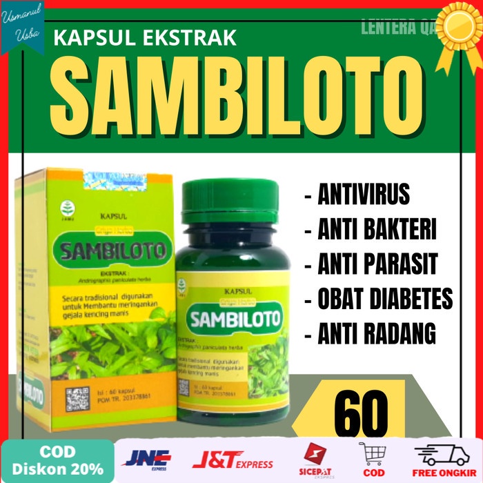 

◾COD◾ Kapsul Sambiloto Asli Anti Virus Parasit dan Bakteri Atasi Radang