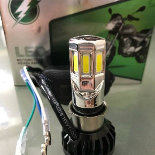 Lampu depan led 6 sisi cahaya putih variasi motor