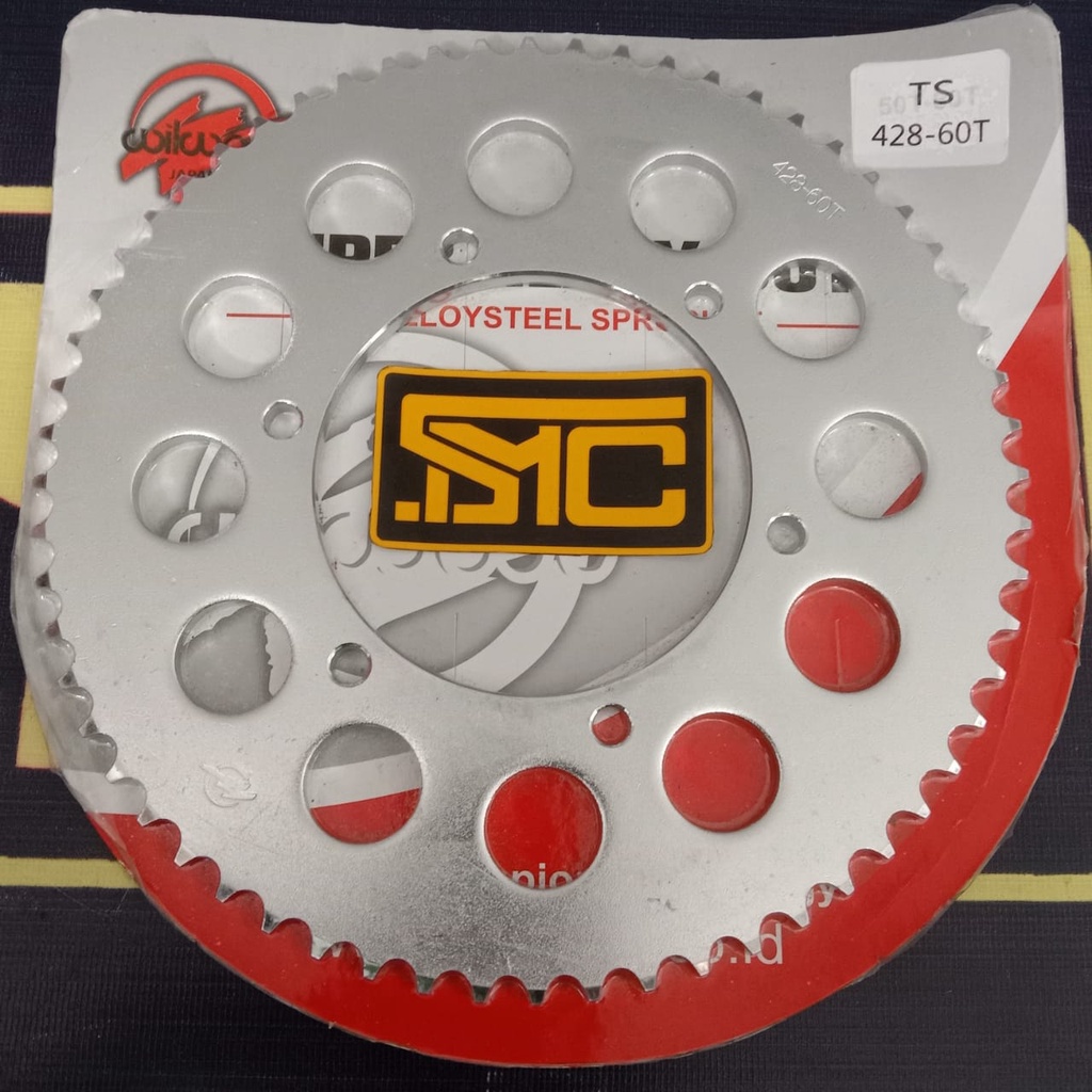 Gear Gir Belakang Rear Sproket Suzuki TS 125 Ukuran 428 60T Wilwood