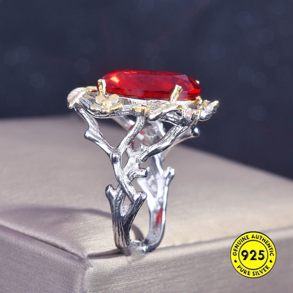 Cincin Open Ring Dengan Batu Permata Warna Warni Untuk Wanita