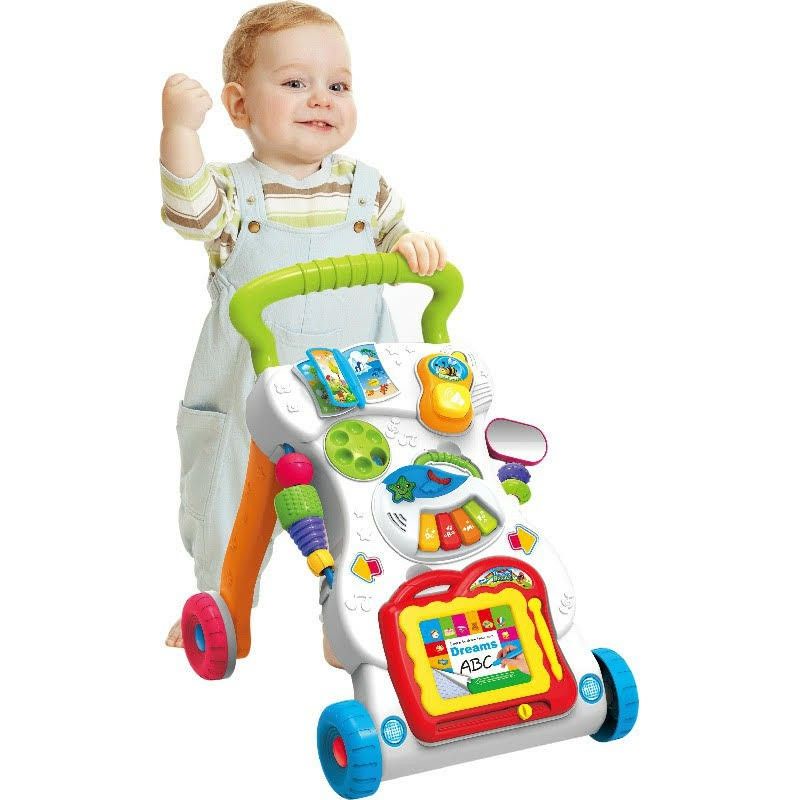 Mainan Anak Berjalan Children Music Walker Push Waker Baby Walker Mainan Dorong Berjalan