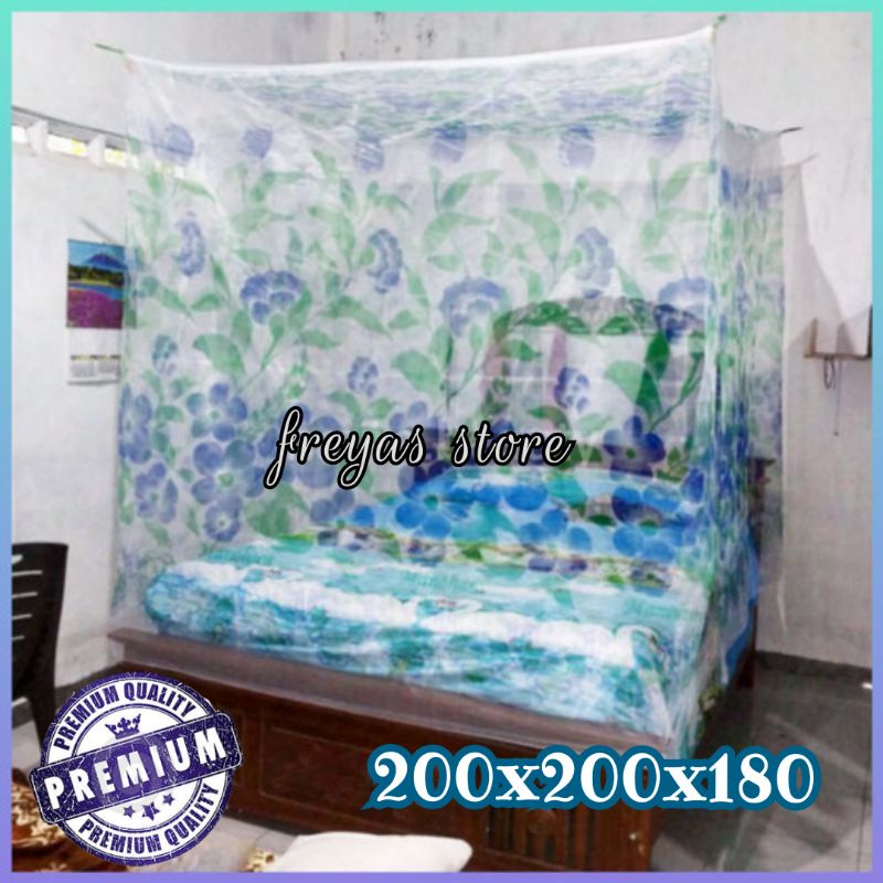 KELAMBU MOTIF BUNGA SUPER JUMBO 180x200cm DAN 200x200cm