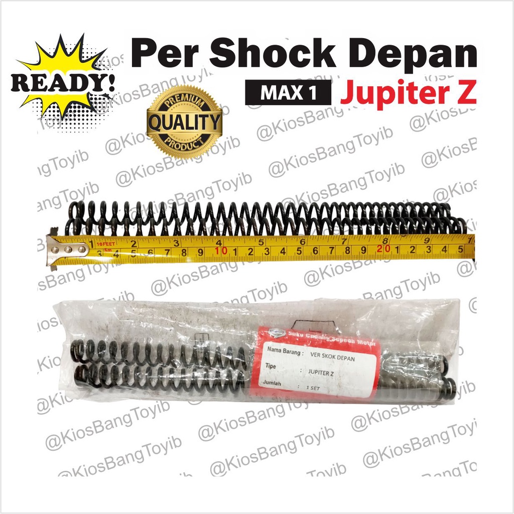 (2pc) Per Ver Shock Skok Depan Yamaha Jupiter Z 1 Set Isi 2 (MAX1) Panjang 26cm