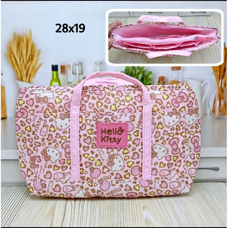 Tas Tenteng organozer leopart ORI hello kitty