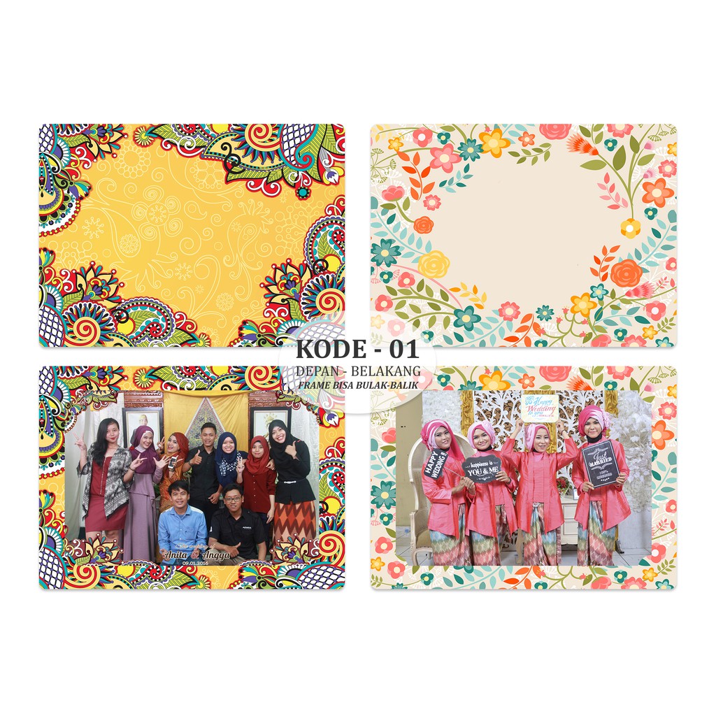 Frame photobooth/ fotobooth 4R single karton tebal 310gr | Kode - 01