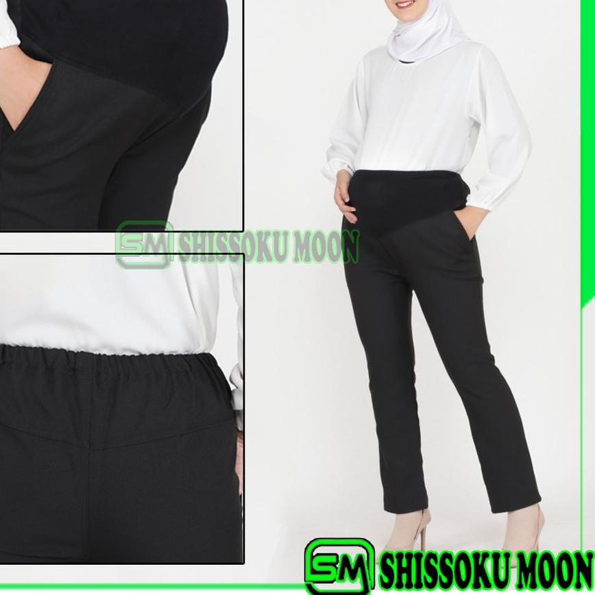 ☝ CELANA HAMIL KERJA KANTORAN BAHAN SAFARI / CELANA HAMIL CELANA KERJA / OFFICE MATERNITY PANTS ▲