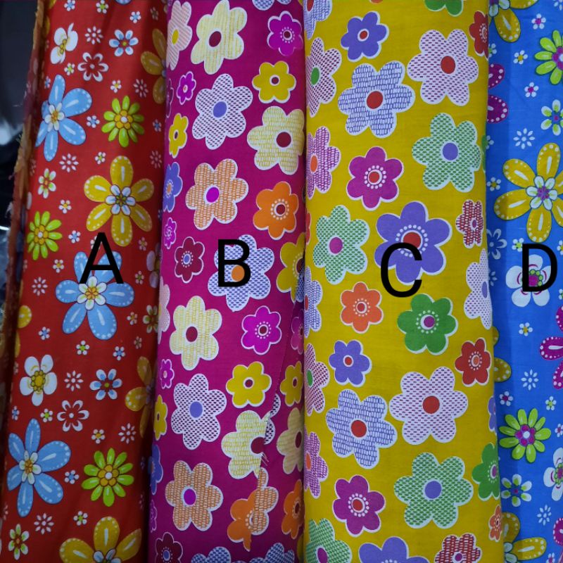 Kain Katun meteran motif bunga