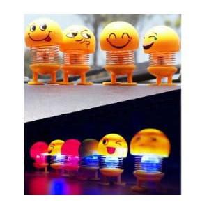 BONEKA EMOJI LED HIASAN  DASHBOARD MOBIL  INTERIOR BONEKA 