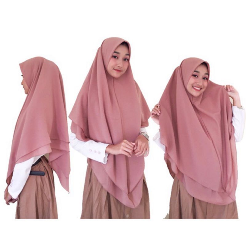 Jilbab Segitiga Instan 2 Layer Jumbo