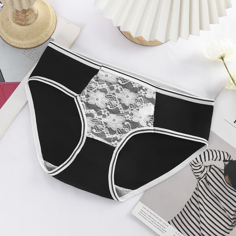SC✌ CD663 CD Celana Dalam Wanita Anti Nyeplak Fashion Es Sutra Gaya Korea COD