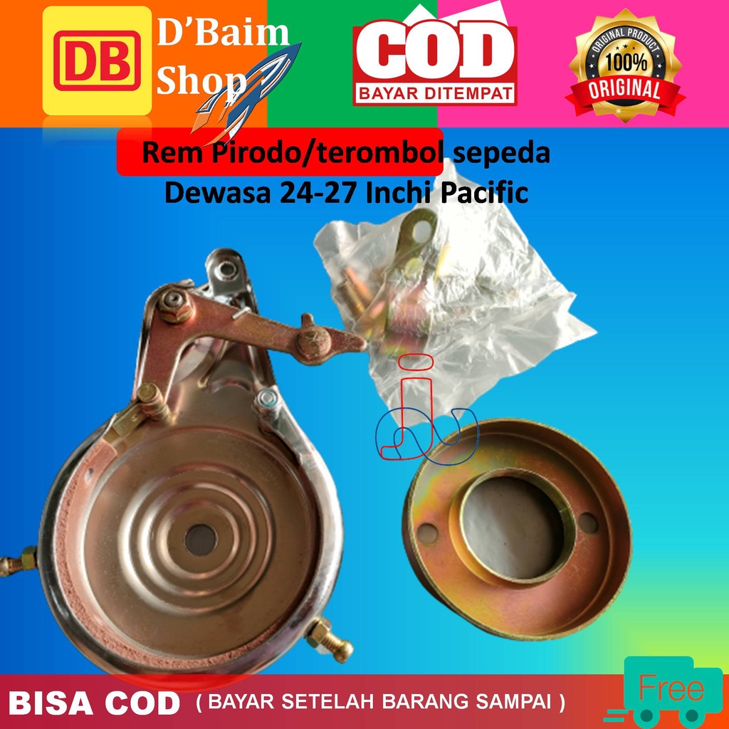 Rem Sepeda Tromol Pirodo Pacific SP-G1002 Diameter 90 MM Untuk ukuran 24 Sampai Dengan 26 Inchi