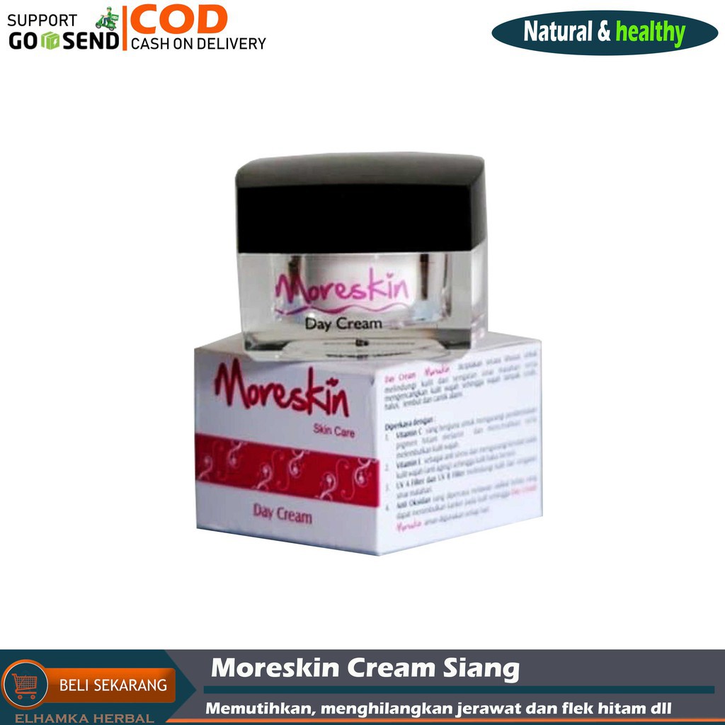 [COD]  MORESKIN DAY CREAM NASA Krim pemutih wajah penghilang flek hitam