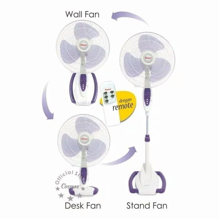 Kipas Angin Remote Cosmos 16SO88R 16 inch 3in1