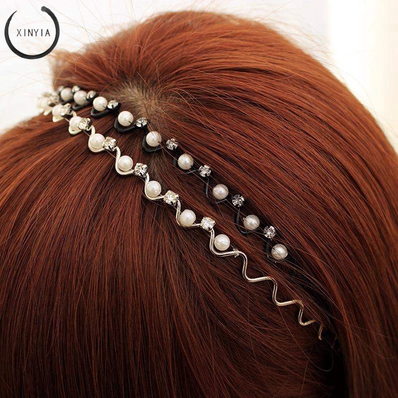 Mutiara Jepit Rambut  Bando Berlian  Gaya Korea Wanita Headband Aksesoris Rambut