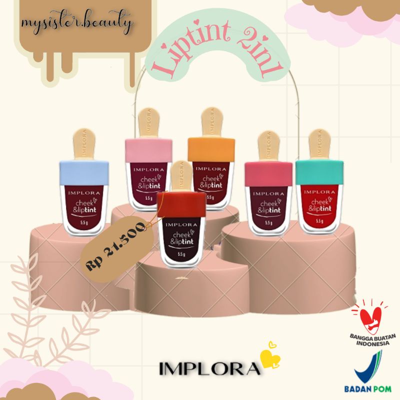 [READY=SIAP KIRIM‼️] IMPLORA VAMPIRE BLOOD No.1 Cheek & Liptint | Lip Tint | Ice Cream 5.5gr